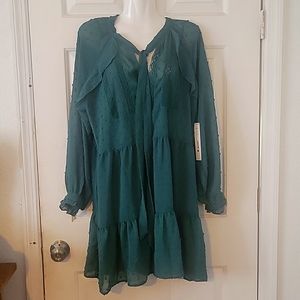 Aqua Dark Green Dress